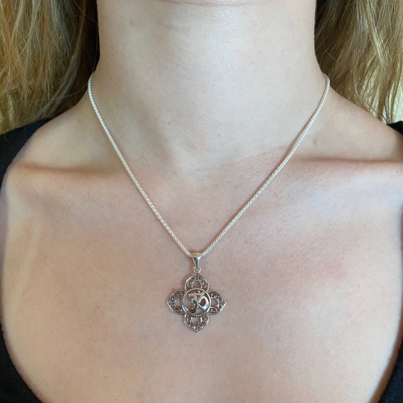 Sterling Silver Om Necklace - Picture 6 of 15